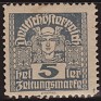 Austria 1920 Numbers 5 H Grey Scott P31
